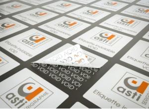 Étiquette de sécurité - VOID et anti-fraude
