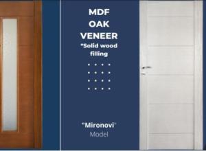 Interior door from Oak Veneer MDF with solid wood filling