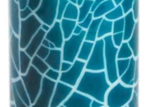 Crackıng Effect Pillar Candles Turquoise Color