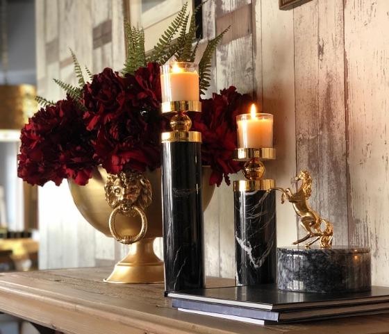 Brass Bulk Vase and Bowl