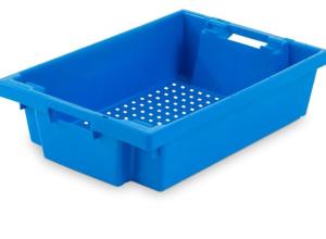 Box with perforated base and solid walls