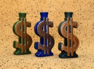Ceramic Bottle "Dollar Sign"