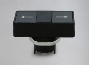 Dual push-button black-black with indicator EPD/F