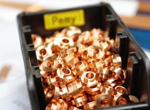 Turned copper elements
